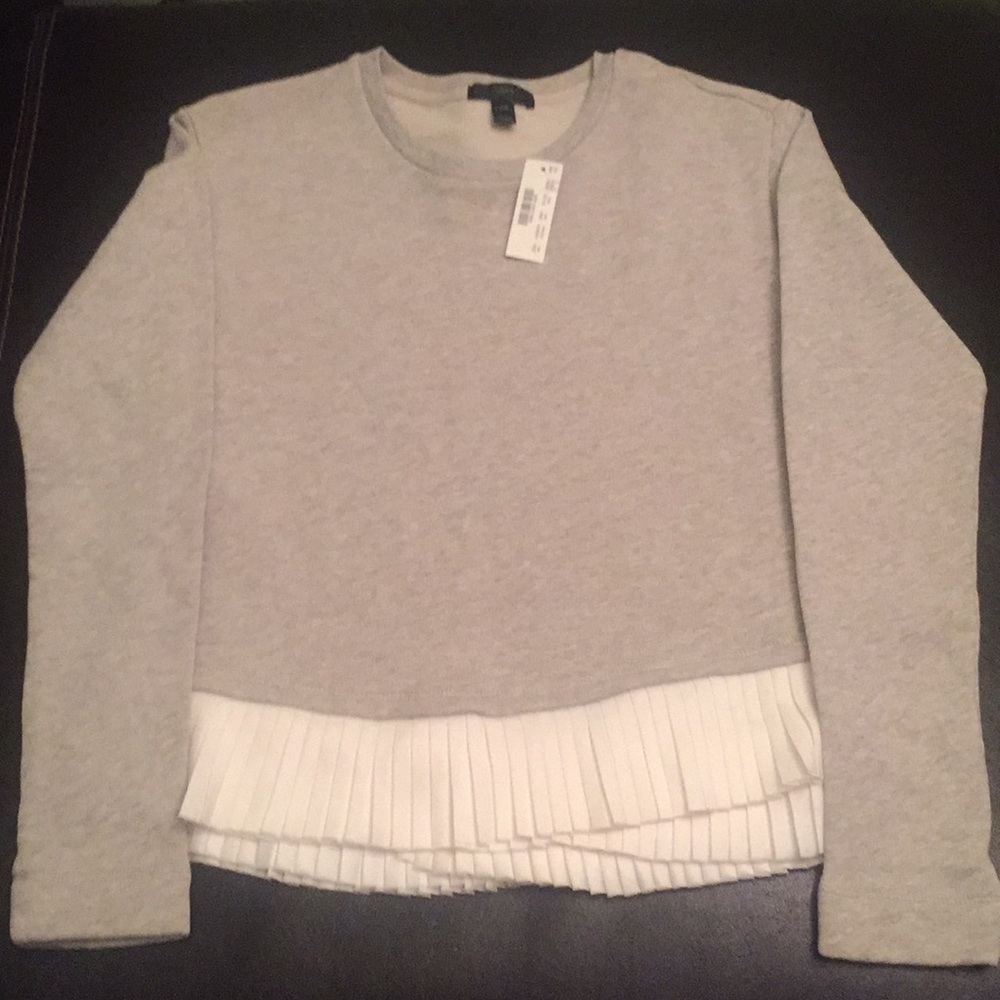 JCrew pleated trim sweatshirt